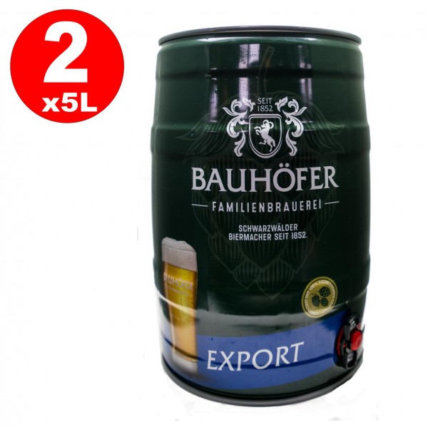 2 x Ulmer Export Party barrel 5.0 liters 5.4% vol.