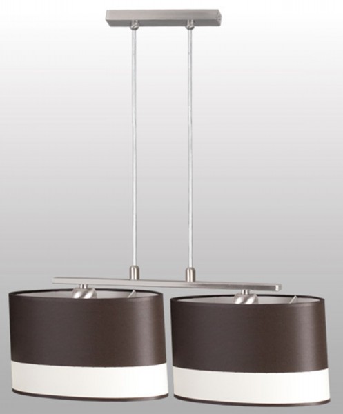 LAMPEX pendant lamp Crema 2 metal / shade fabric 78 x 58 cm