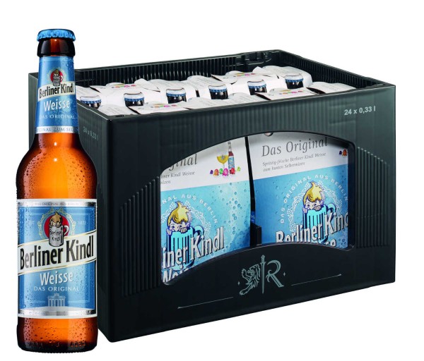 24 x Berliner Kindl Weisse The original 0,33L 3,0% vol.bottle box