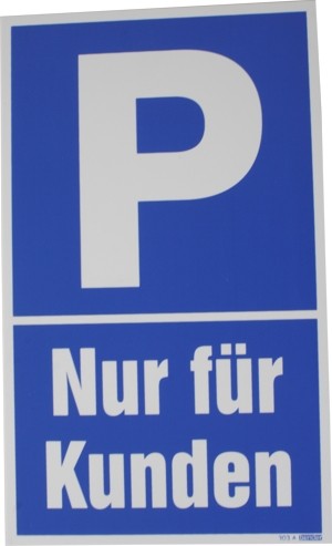 Parking note sign 250x150mm