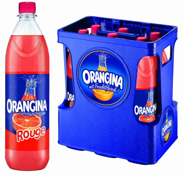 1 x 6 Orangina lemonade rouge 1 liter original box included returnable deposit