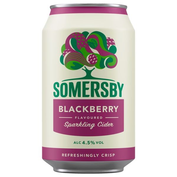 24 cans 0.33L Somersby Blackberry Cider 4.5% vol. Reduced MHD: 03.08.2024