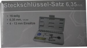 Socket Set 1/4 - 16 pieces