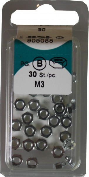 M3 galvanized brass nut