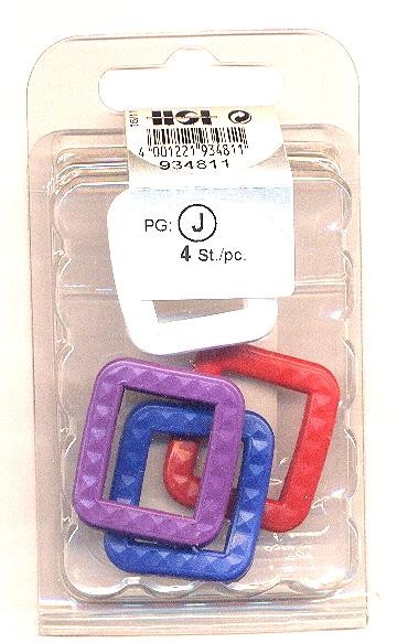 Key key rings, square colorful