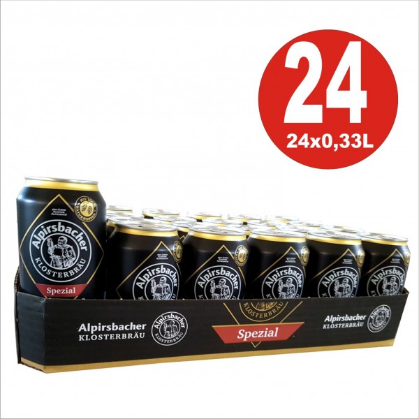 24 x 0,33L cans Alpirsbacher Klosterbräu special beer 5,2% Vol