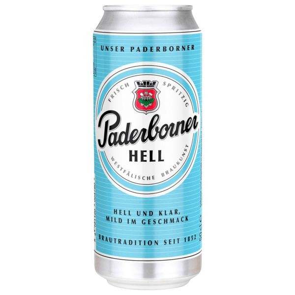 24 x Paderborn Pilsener 0.5L can 4.8% vol.alc. ONE WAY