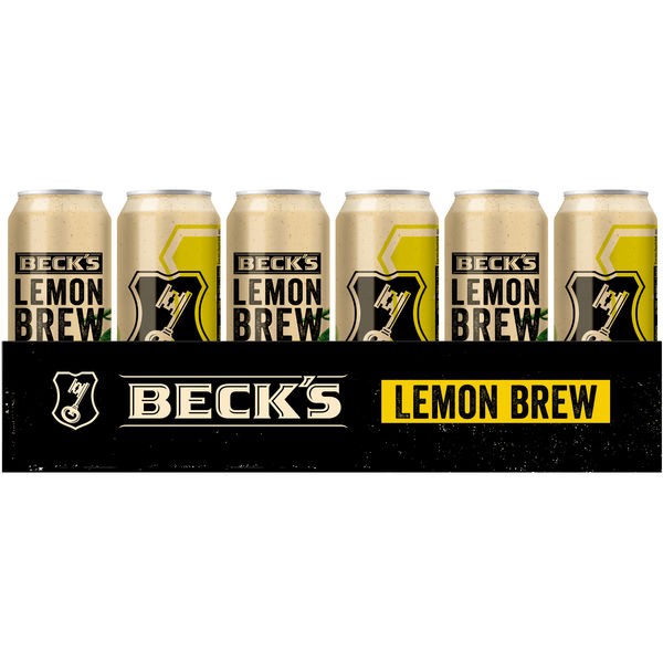 24 x 0.5L cans Becks Lemon brew 2.5% Vol_disposable