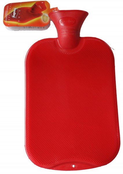 Hot water bottle half lamella red 6440 42 2.0 litres