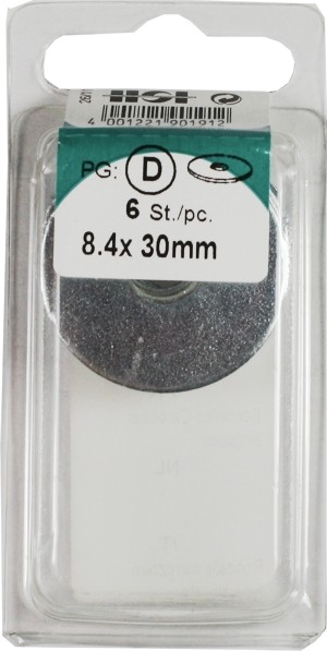 8, 4 X 30 mm HP 6 galvanized body washers