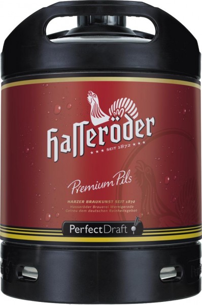 2 x Hasseroeder beer Perfect Draft Premium Pils 6 liter barrel 4.9% vol.