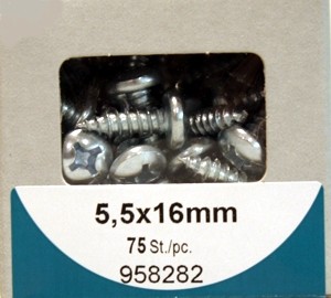 Liko 5, 5x16mm galvanized sheet metal screws