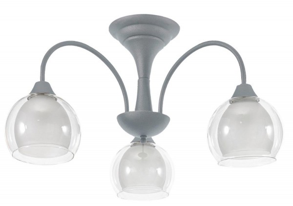 Lampex Plafond Grau 3 metal/glass 30 x 58 cm