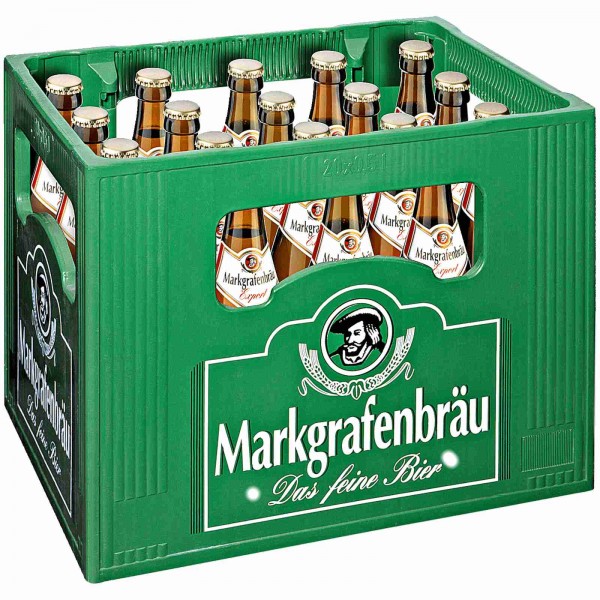 20 x Margrafenbräu Pilsener 0.5 L - 4.7% alcohol Original box
