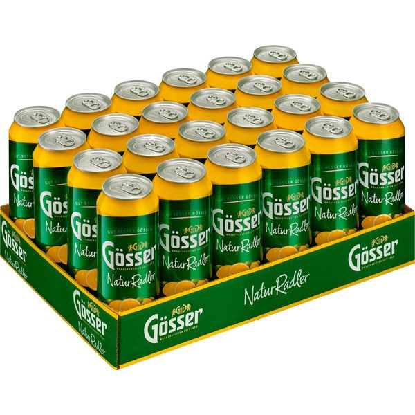 2 x Gösser Natur Radler lemon 24 x 0.5L = 48 cans beer with lemon flavor 2.0% vol. alc .. ONE WAY