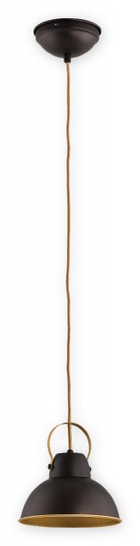 Lemir Ajla pendant lamp small 1 flame / stainless steel wenge + gold Shade: Steel