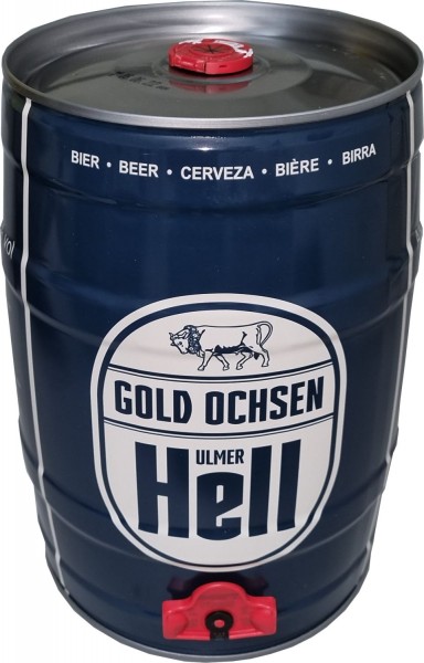 Gold oxen Ulmer Hell full beer 5 liters 5.1% vol. party keg