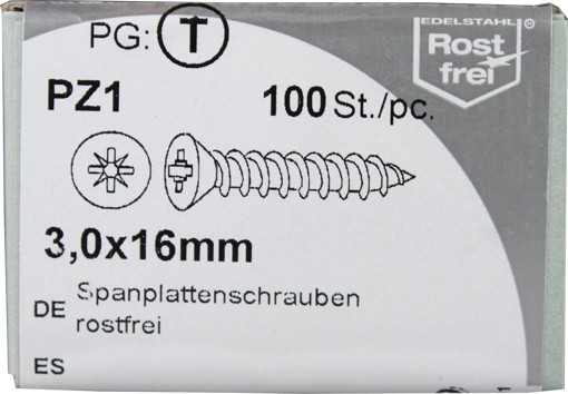 Pozidrive chipboard screws