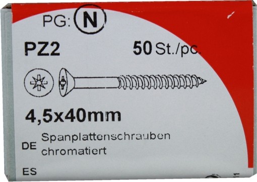 Pozidrive chipboard screws