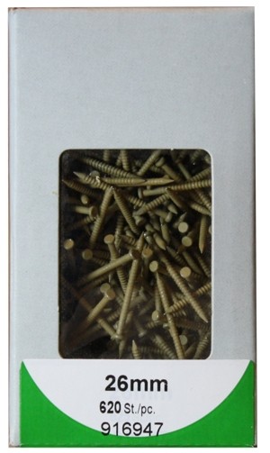 Decorative nails light brown 26 mm