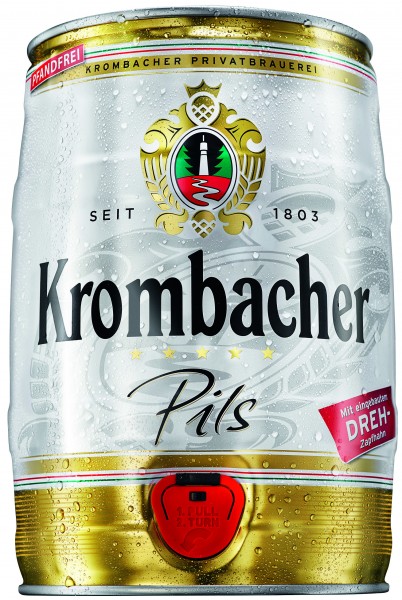 2 x Krombacher keg 5 liters of 4.8% vol