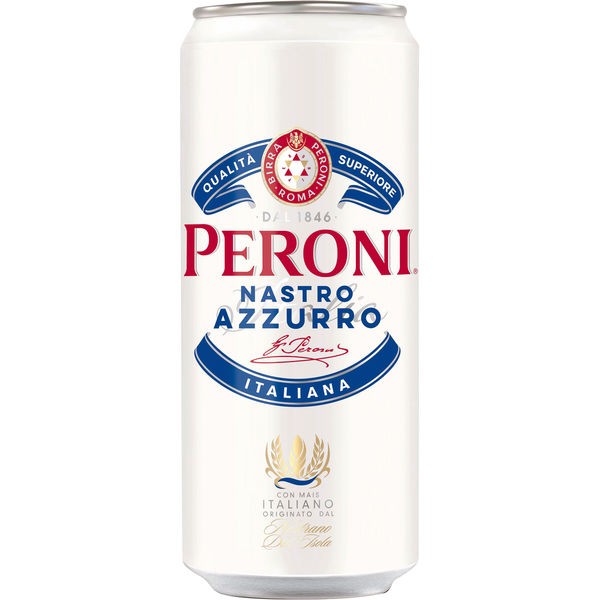 24 cans of Peroni Nastro Azzuro Italy 0.33L 5.1% ABV (vol. alc.) Single-use