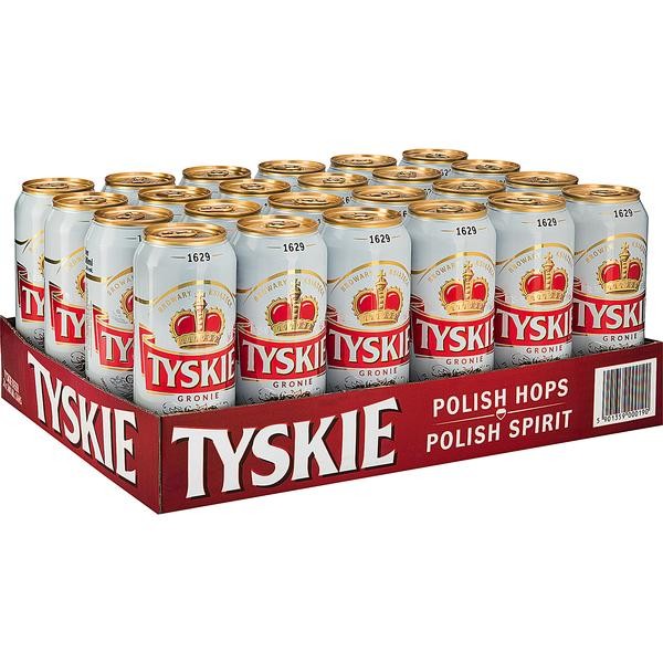 24x0.5L Tyskie Pils Gronie beer from Poland 5.2% Vol._ ONE WAY