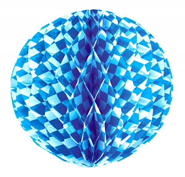 Honeycomb Ball Ø 30 cm Bavarian Blue flame retardant
