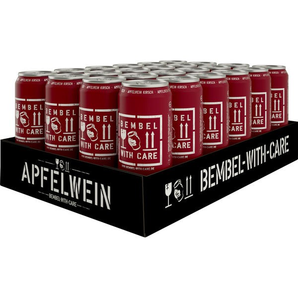 24 x 0.5L cans of Bembel with Care, cider cherry deposit-free alc. 4.2% vol