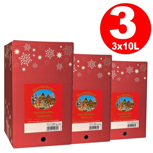 3 x Drathen Bacchus fire mulled wine 10 liters 9.5% vol.alc.