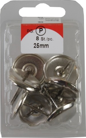 Chair glides iron nickel plated 25 mm