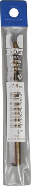 Spiralb. D338RN closed 7, 5 mm HSSCo T CIR