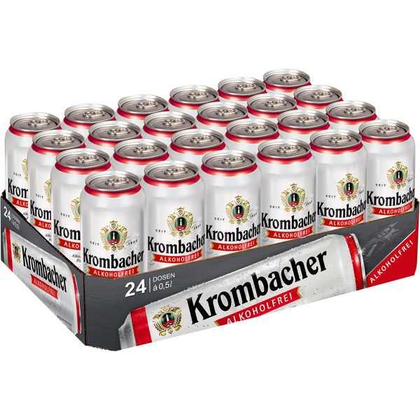 24x0.5L cans of Krombacher Pils 0.0 ALCOHOL-FREE one-way