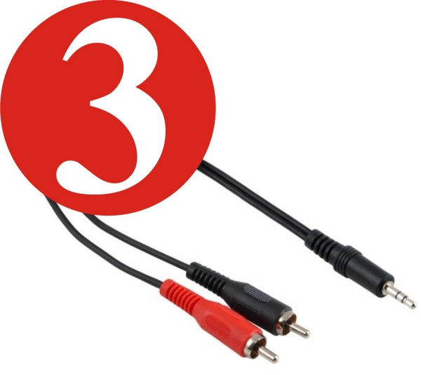 3 x Audio adapter cable VA 112 L Chinch