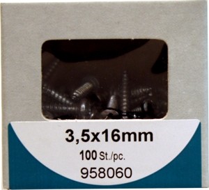 Liko 3, 5x16mm galvanized sheet metal screws