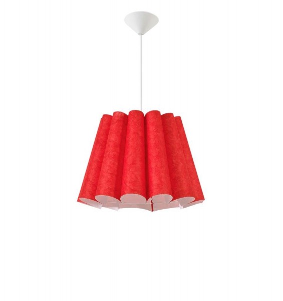 LAMPEX pendant lamp Genua Z2 red PVC / PVC shade 80 x 45 cm
