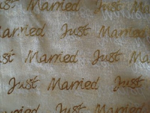 Furnishing fabric organza wedding just married