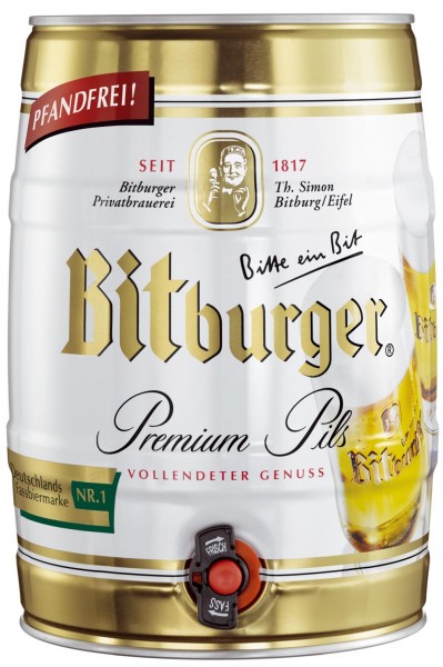 Bitburger Premium Pils 5 liter keg 4,8% vol