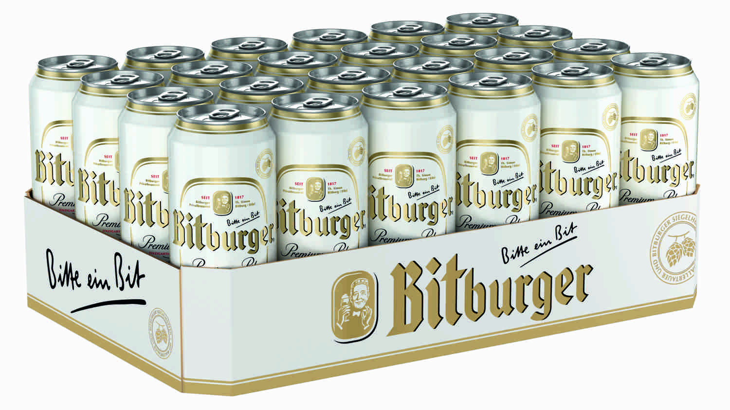 2 x Bitburger Pilsener 24x0,5L = 48 cans 4.8 Vol.alc.