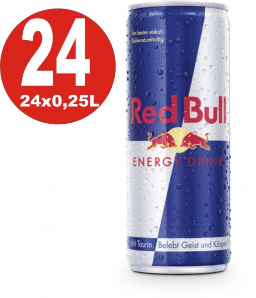 24 x Red Bull Energy Drink 250 ml cans _ ONE WAY