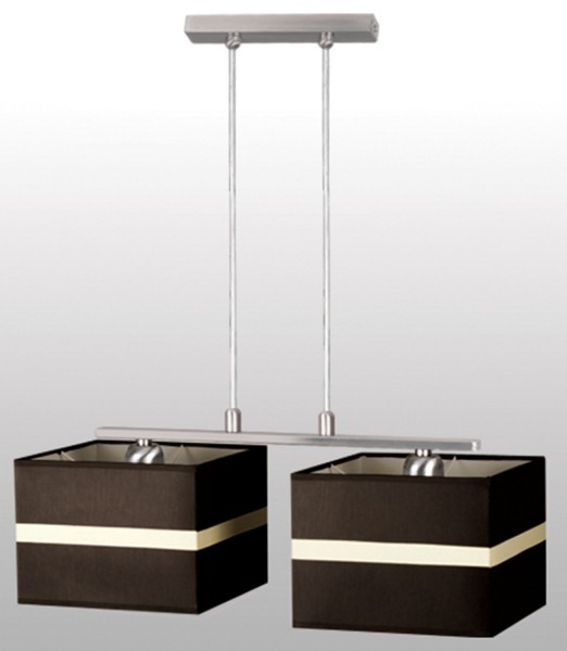 LAMPEX pendant lamp Linea 2 metal / shade fabric 75 x 50 cm
