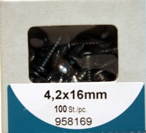 Liko 4, 2x16mm galvanized sheet metal screws