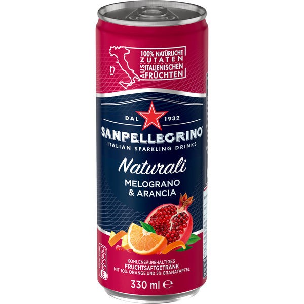 24x0.33L San Pellegrino Naturali Melograno One-Way Deposit Best Before: 31.5.25 Reduced