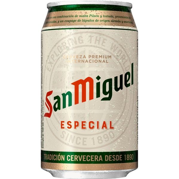 24 x 0.33L cans San Miguel Especial Spanish Lager 5,4 % Vol including deposit - disposable