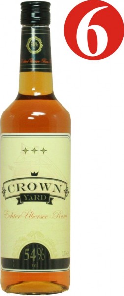 6x Crown yard Brown rum 54%
