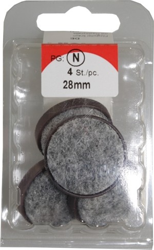 Felt glides Brown/grey 28 mm