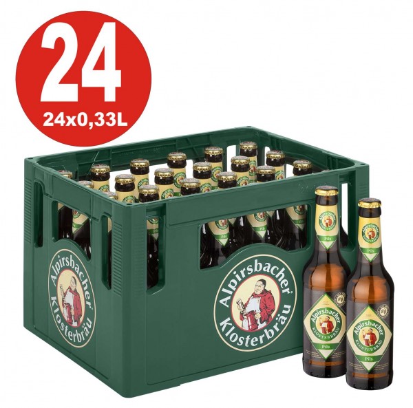 24 x Alpirsbacher Pils 0.33 Bottle Carton 4.9% Vol. Alc