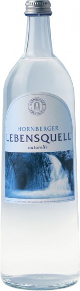 2 x Hornberger Lebensquell nature 6 x 1Liter still water glass bottle Original box