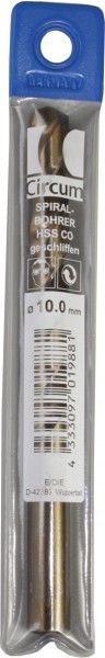 338RN 10.0 mm twist drill ground HSSCo TCI
