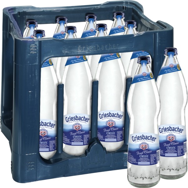 12 x Griesbacher mineral water Classic 12x0.75l original box returnable deposit